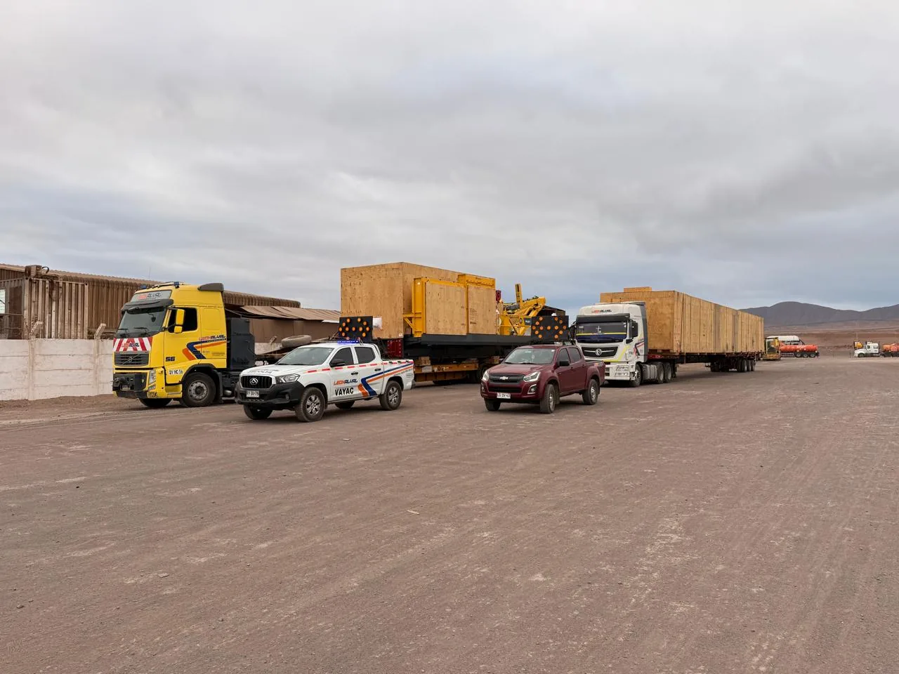 Convoy logístico para carga sobredimensionada
